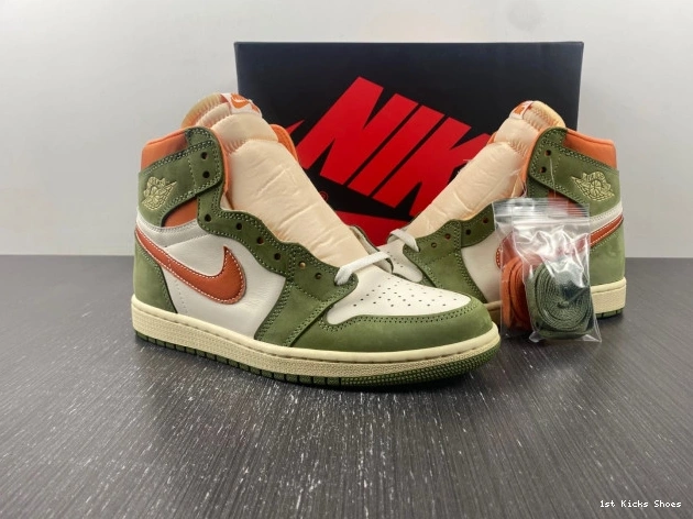 1st Kicks Air Craft Jordan 1 FB9934-300 Celadon High OG 0820